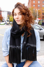Load image into Gallery viewer, Leather Fringe Scarf